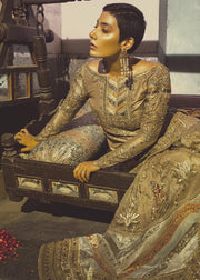 Bridal Grey Sharara Designer Dress
