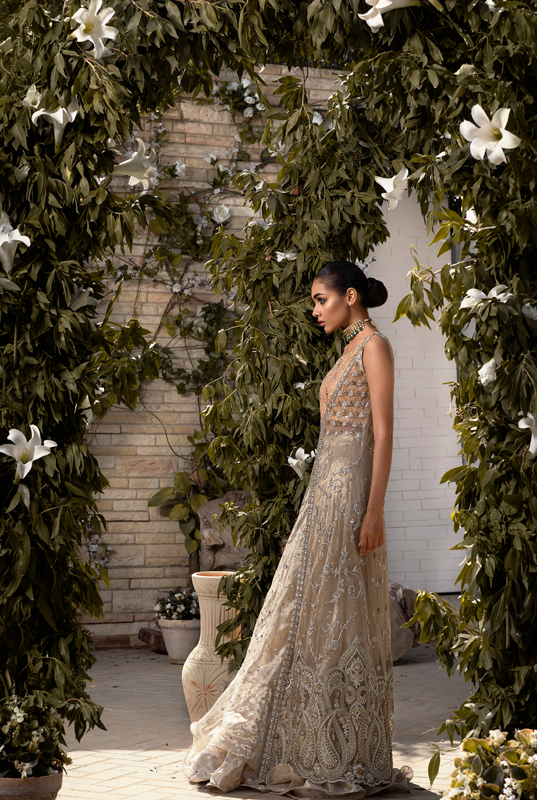 Bridal Jacket with Choli and Lehnga 