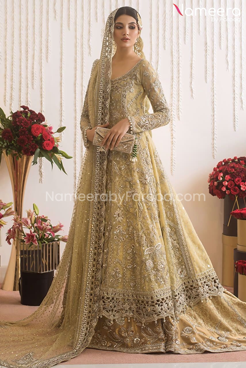 Bridal Kameez with A Line Lehenga Skirt