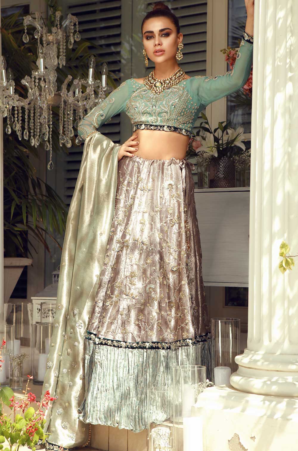Stunning Pakistani Bridal Lehenga Choli Set for Weddings