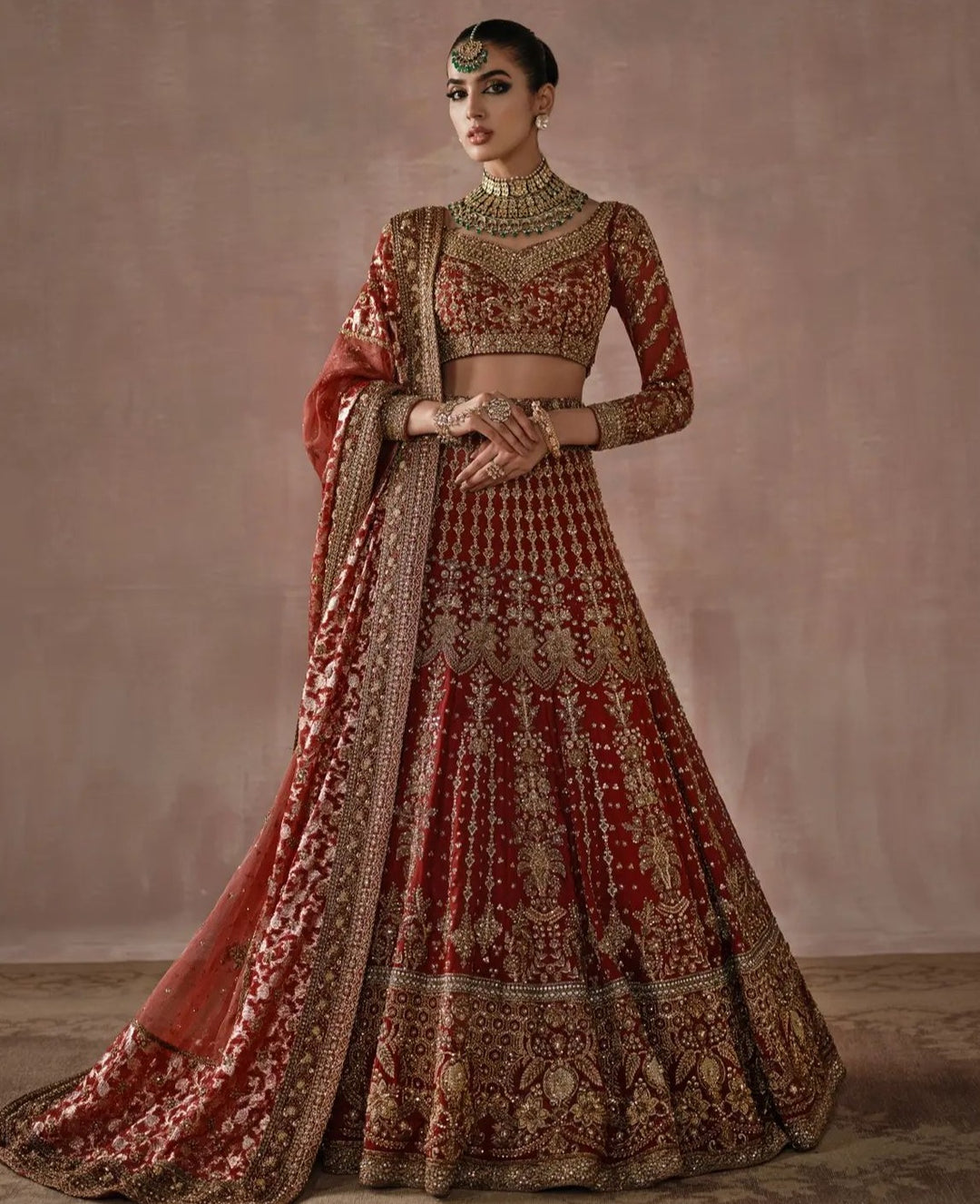 Premium Pakistani Bridal Lehenga Dress with Dupatta