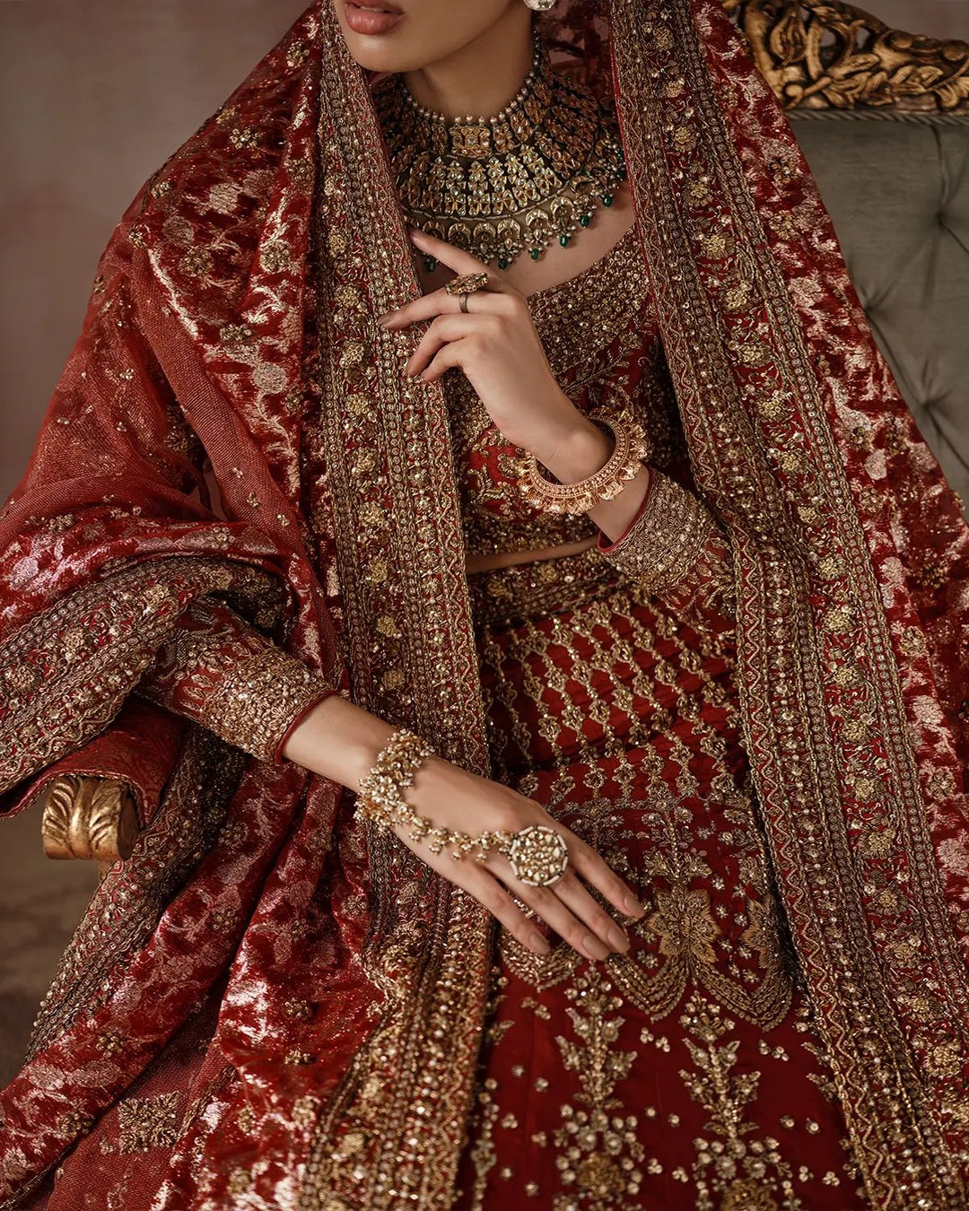 Premium Pakistani Bridal Lehenga Dress with Dupatta
