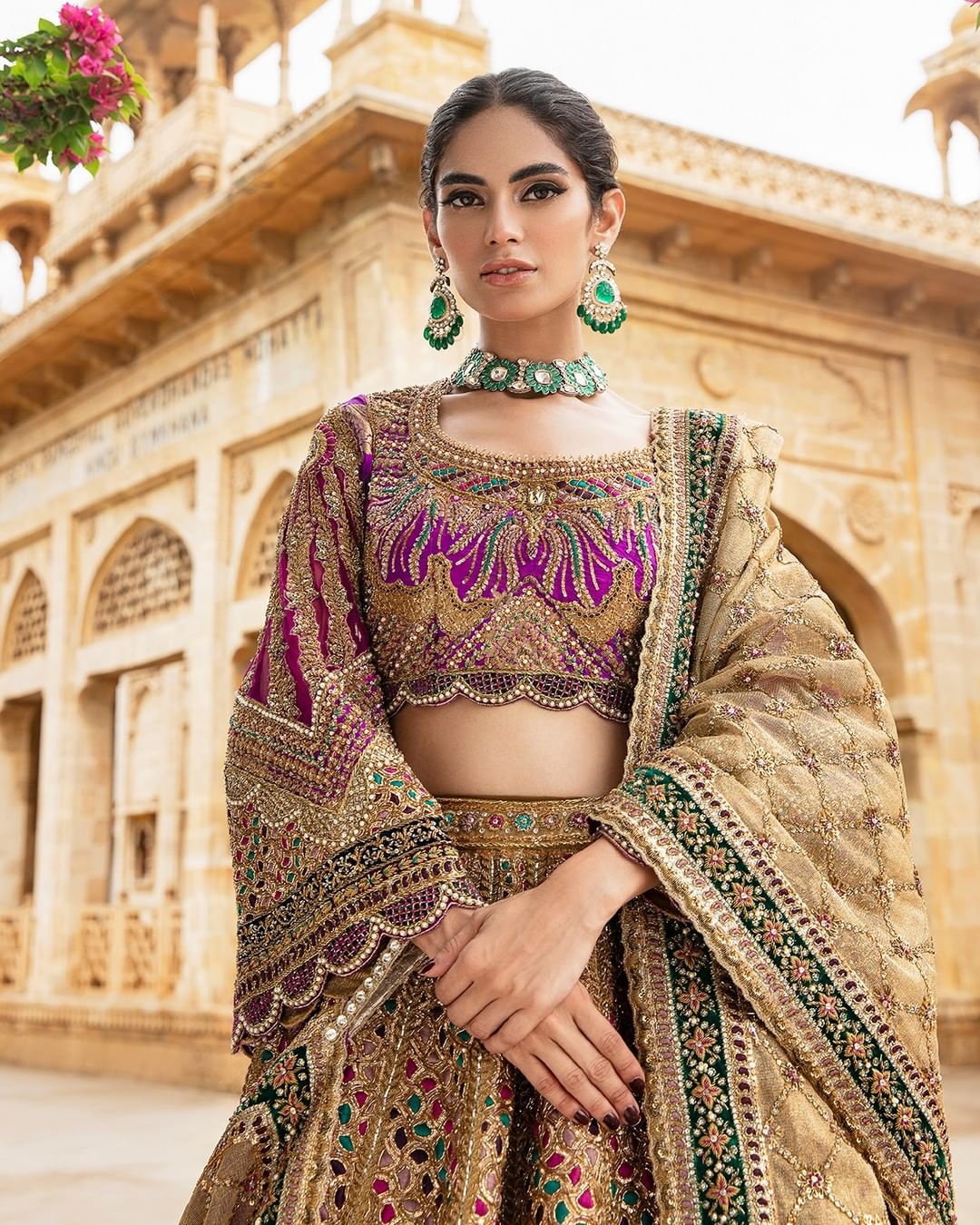 Lavish Purple Pakistani Bridal Lehenga Choli for Weddings