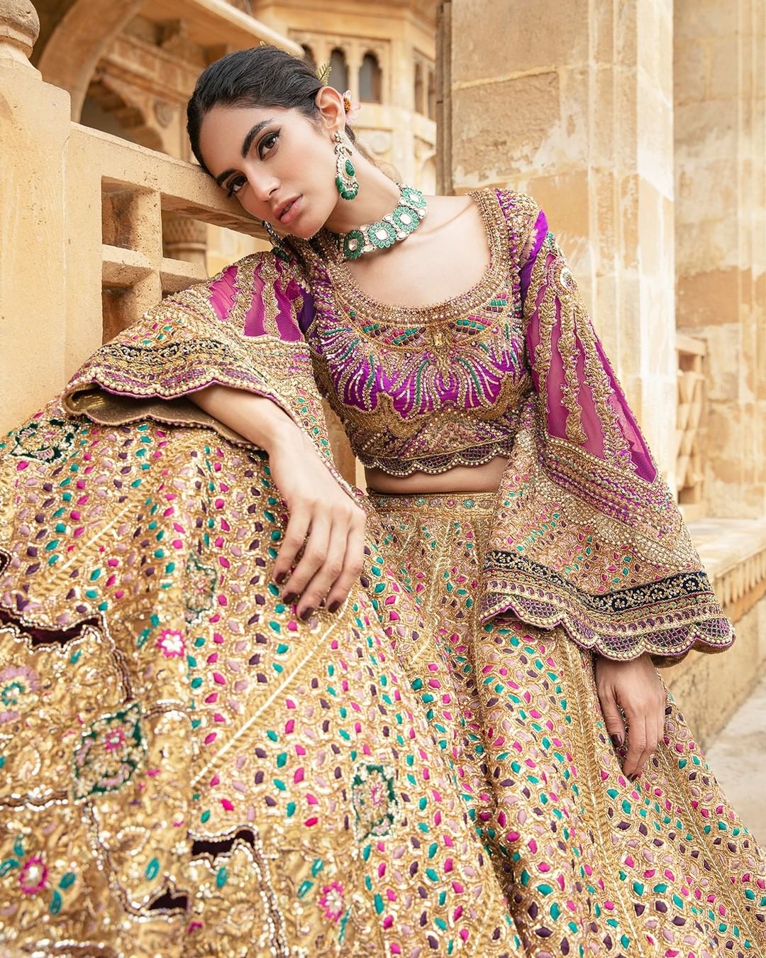 Lavish Purple Pakistani Bridal Lehenga Choli for Weddings