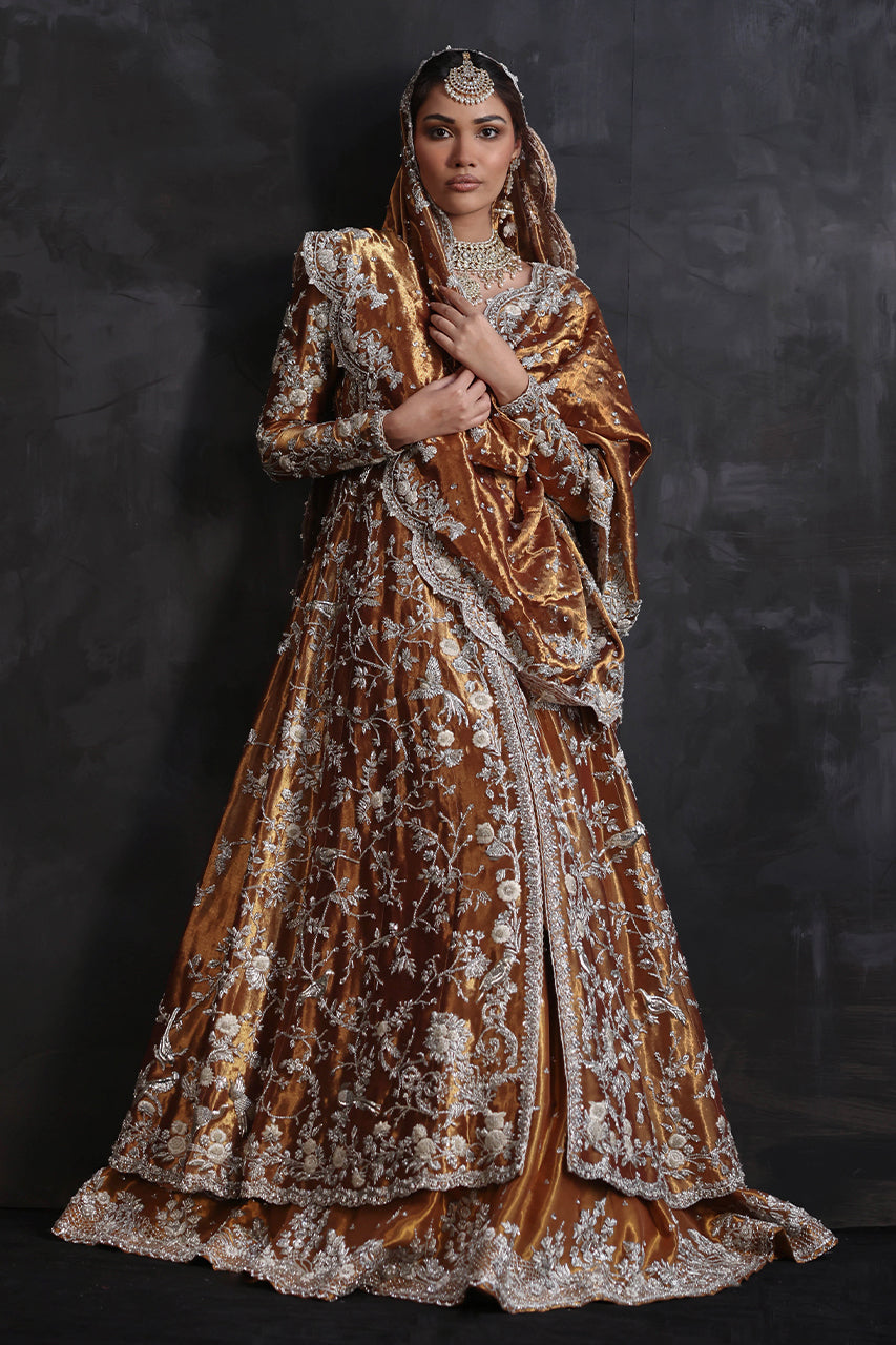 Premium Pakistani Bridal Lehenga with Embellished Frock