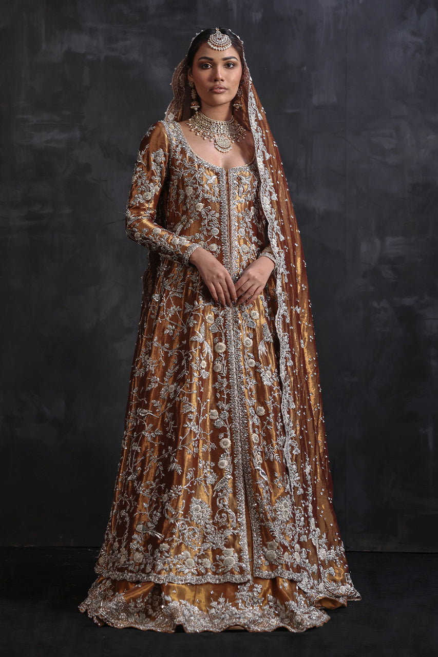 Premium Pakistani Bridal Lehenga with Embellished Frock