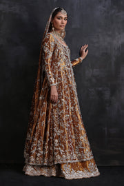 Bridal Lehenga with Embellished Frock and Dupatta Dress Online