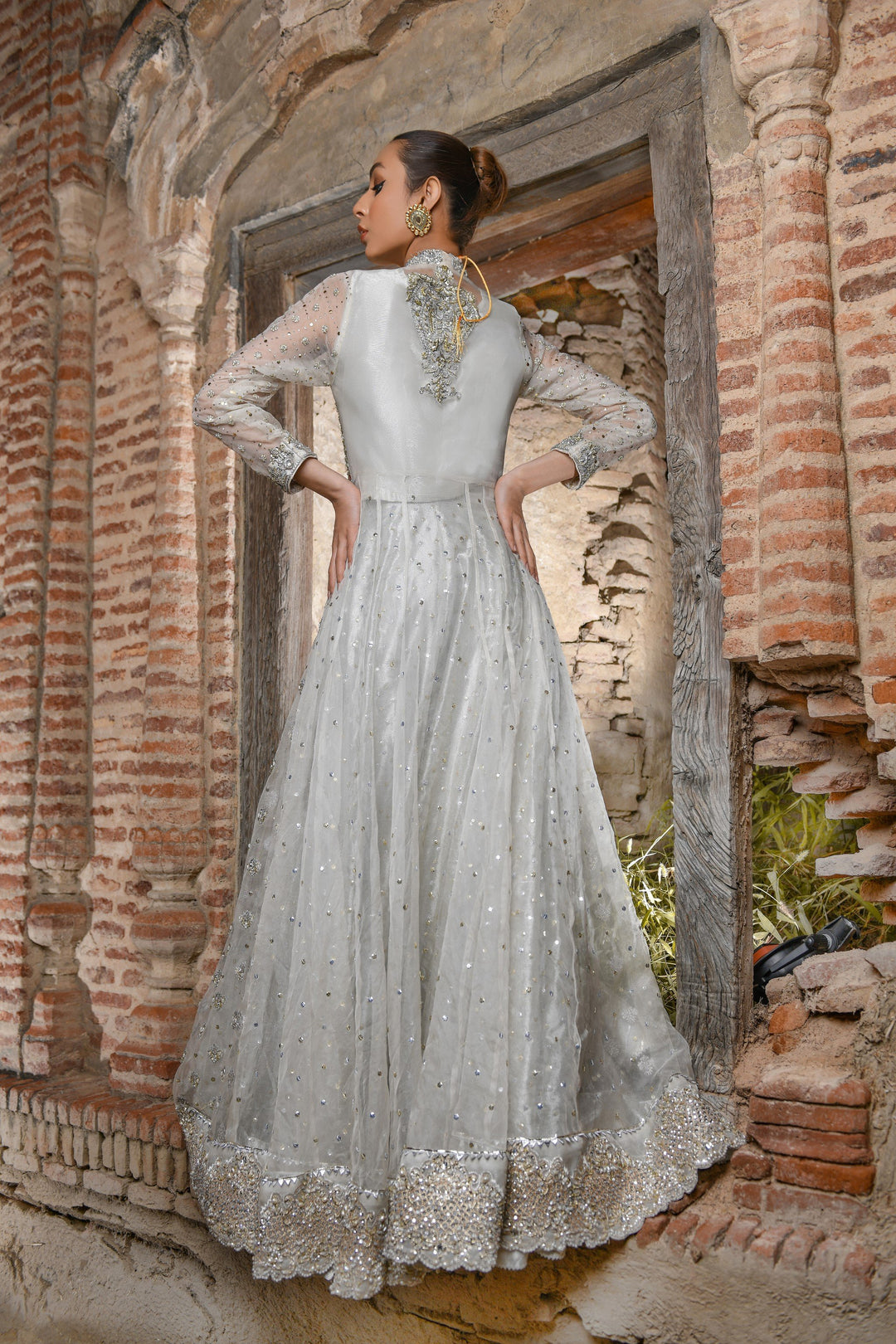 Bridal Lehenga with Front Open Long Frock