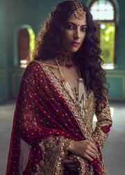 Pakistani Bridal Lehenga with Long Gown