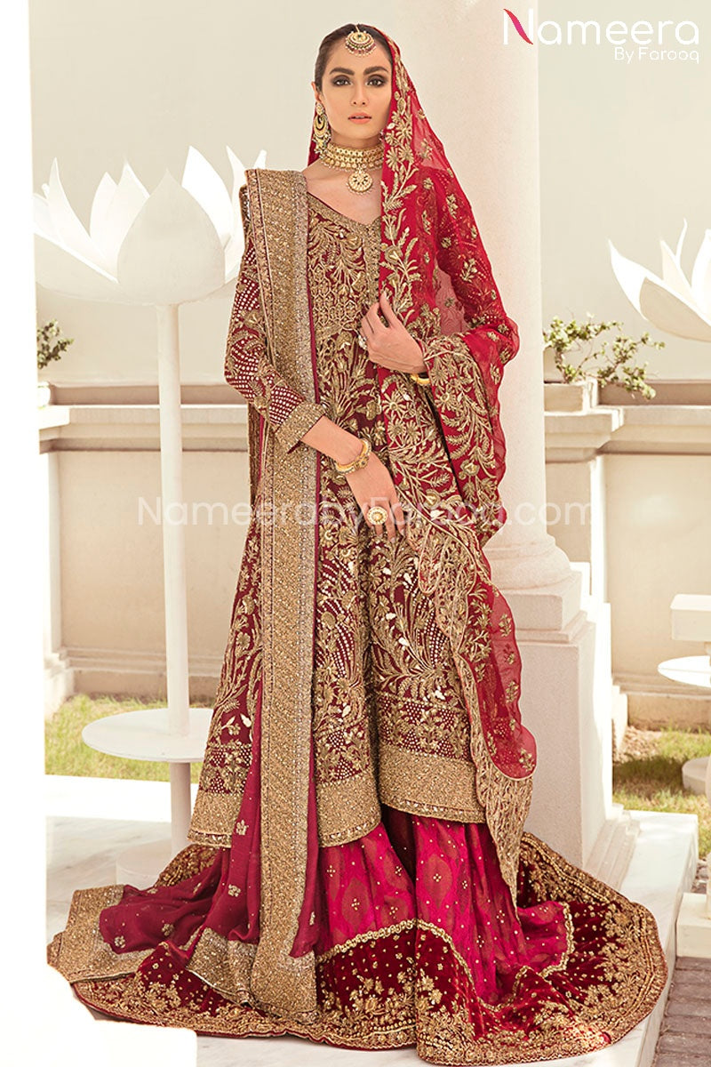 Bridal Lehenga with Traditional Pishwas