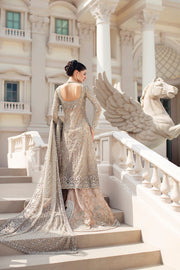 Silver Long Frock Lehenga 