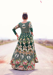 Bridal Maxi Dress for Wedding with Embroidery Backside Look