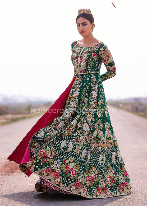 Bridal Maxi Dress for Wedding with Embroidery