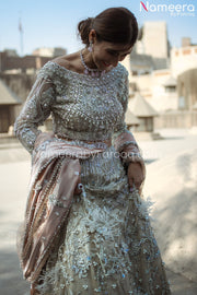 Bridal Net Lehenga Choli with Dupatta