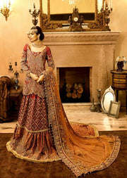 Bridal Orange Red Lehnga with Embroidery 