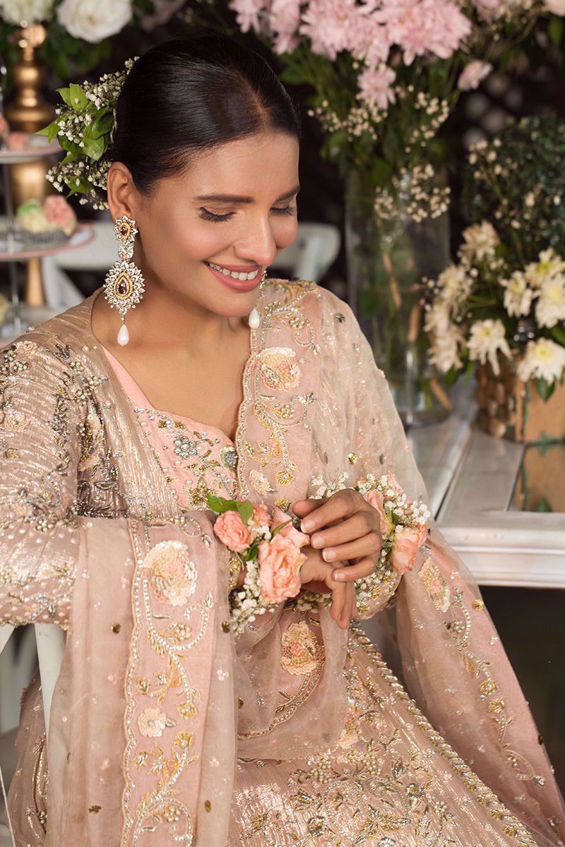 Bridal Pashwas for Wedding in Ivory Color Close Up
