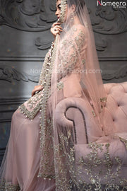 Bridal Pink Sharara Suits With Kameez 