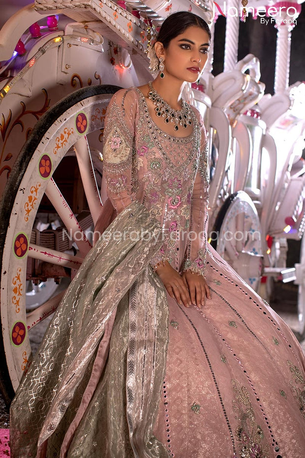 Bridal Pishwas Dresses in Net Fabric Online