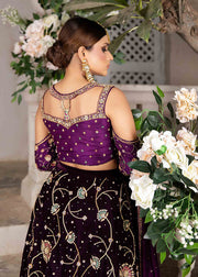 Bridal Purple Lehenga Choli Dupatta Dress