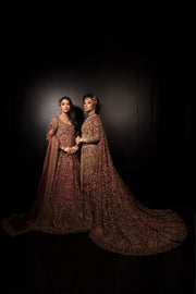 bridal red net lehenga gown indian attire 