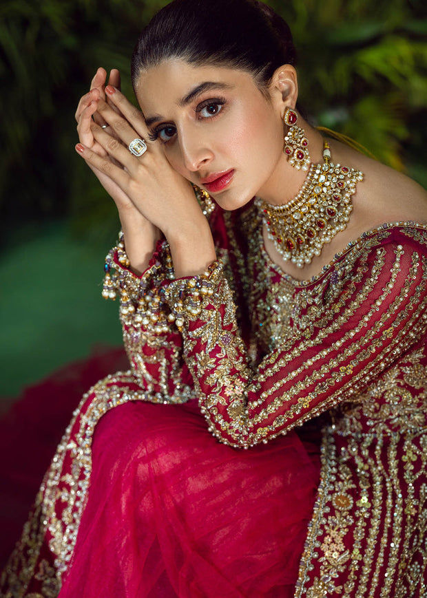 Bridal Ruffled Net Lehenga for Pakistani Wedding Dresses – Nameera by ...
