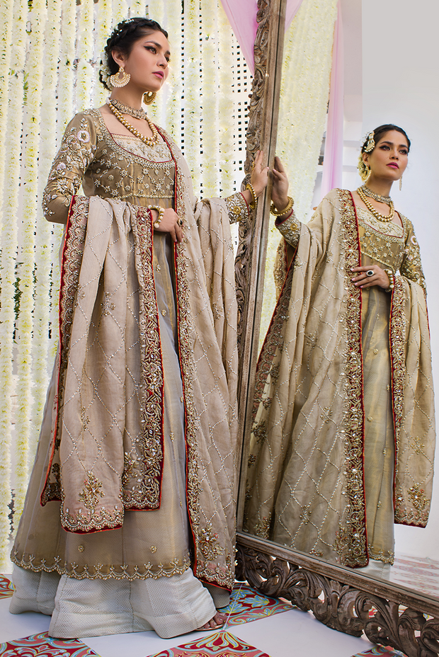 Bridal Sharara with Pishwas Dress Pakistani Online