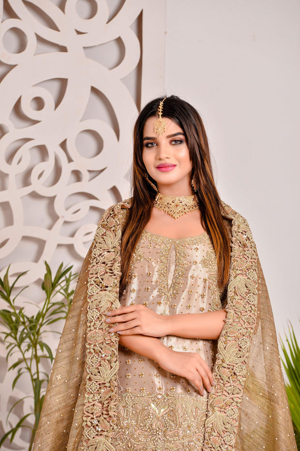 Bridal Short Frock with Lehenga Dress Pakistani Online