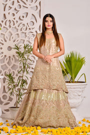 Bridal Short Frock with Lehenga Dress Pakistani
