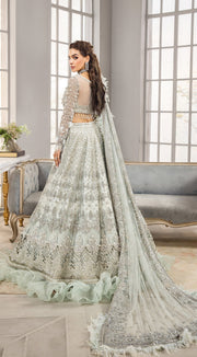 Bridal Silver Lehenga Choli for Pakistani Bridal