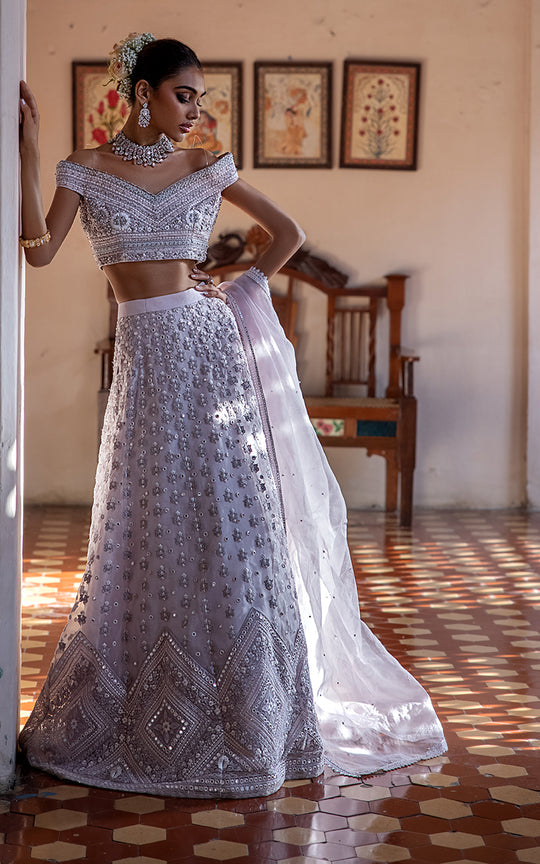 Bridal Tea Pink Lehenga for Wedding