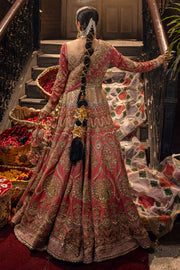 Bridal Wedding Dress in Embellished Pink Lehenga Choli and Dupatta Style