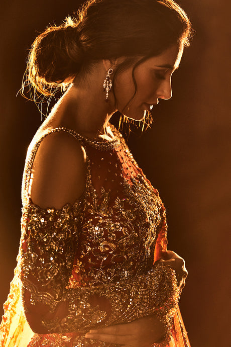 Bridal Wedding Dress in Lehenga Choli Style