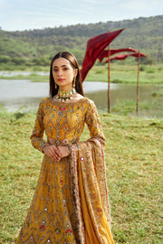 Nomi Ansari Bridal Wedding Dress in Yellow Lehenga Choli Style ...