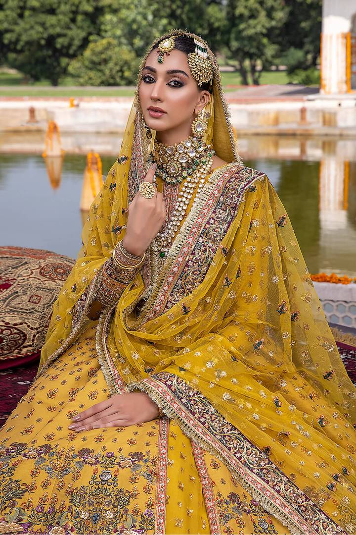 Bridal Yellow Color Anarkali Dress 2022