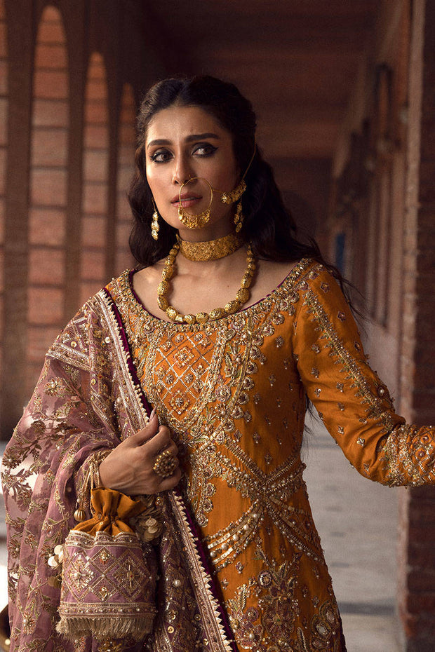 Bridal Yellow Lehenga Sharara Pakistani Wedding 2023