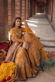 Bridal Yellow Lehenga Sharara Pakistani Wedding Dress