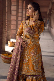 Bridal Yellow Lehenga Sharara Pakistani Wedding Dresses 2023