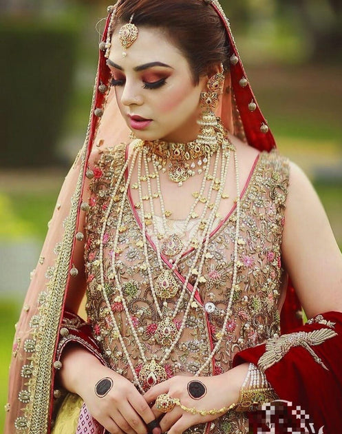 Bridal Heavy Necklace and Rani Haar Latest Design – Nameera by Farooq