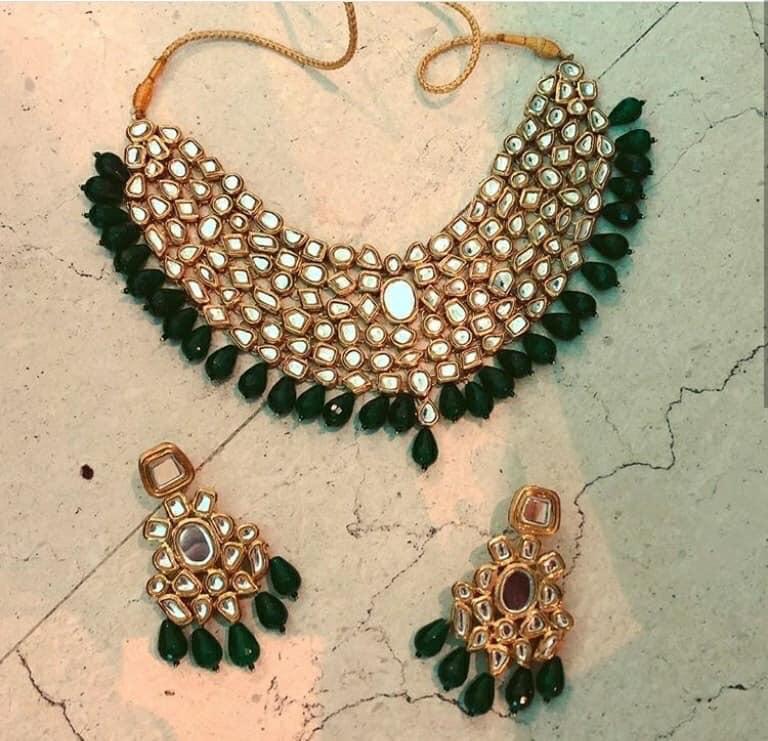 Kundan bridal choker store set