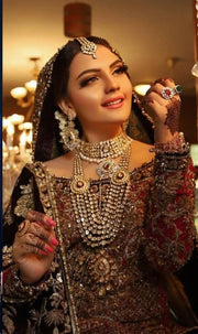 Bridal Kundan Rani Haar and Necklace Set Front Look