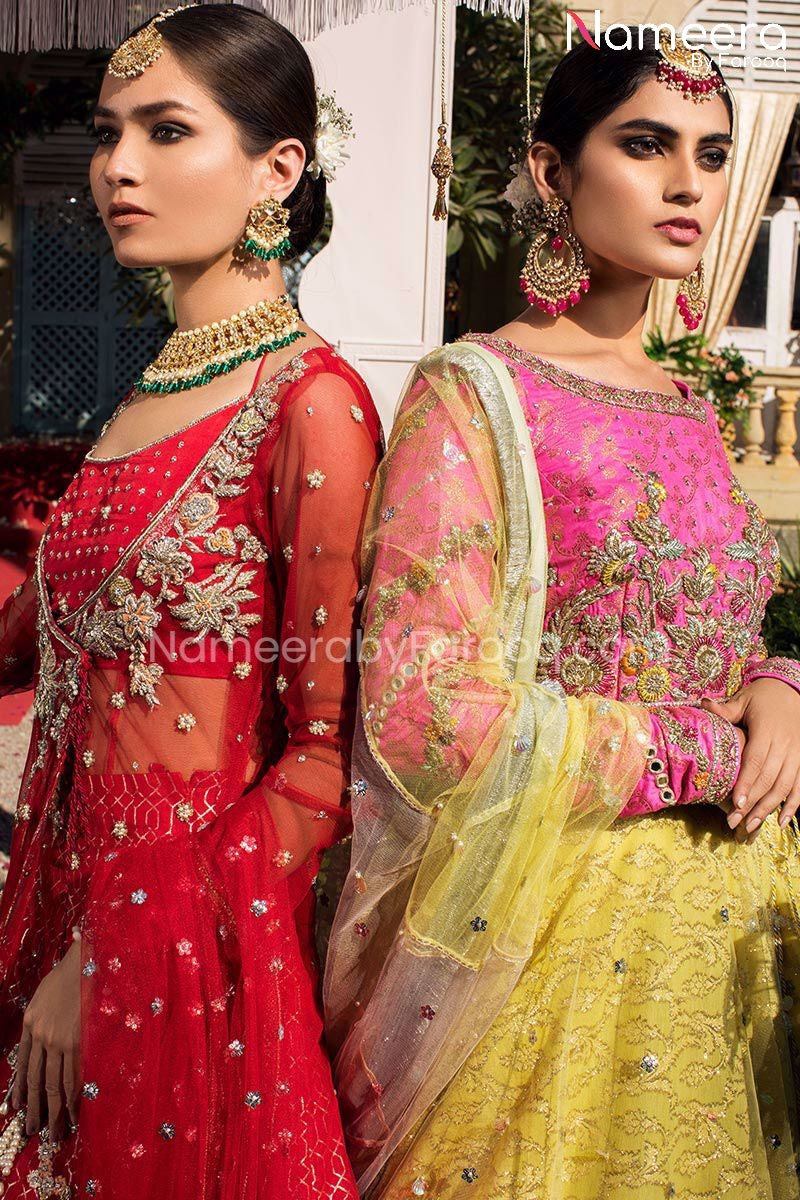 Brocade Choli with Net Lehenga