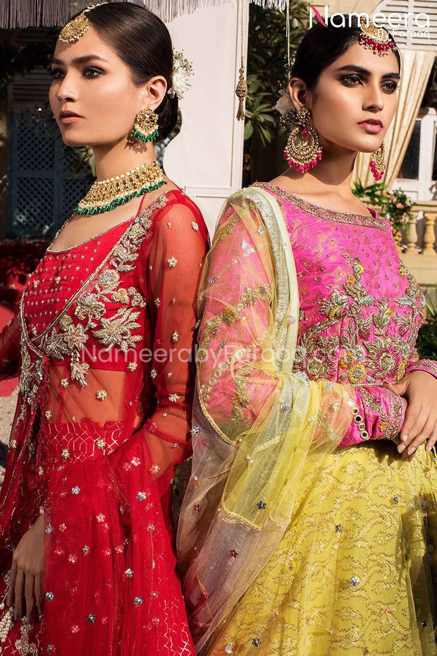 Brocade Choli with Net Lehenga