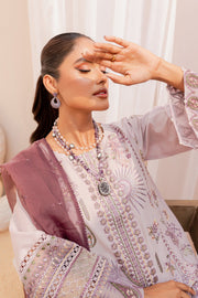 Buy Long Paneled Lilac Kameez with Trousers Pakistani Party Dress 2023
