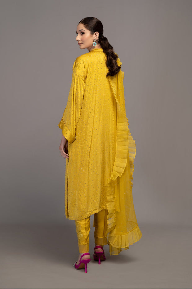 Buy Maria B Pakistani Kameez Salwar Suit Classical Yellow Party Dress 2023