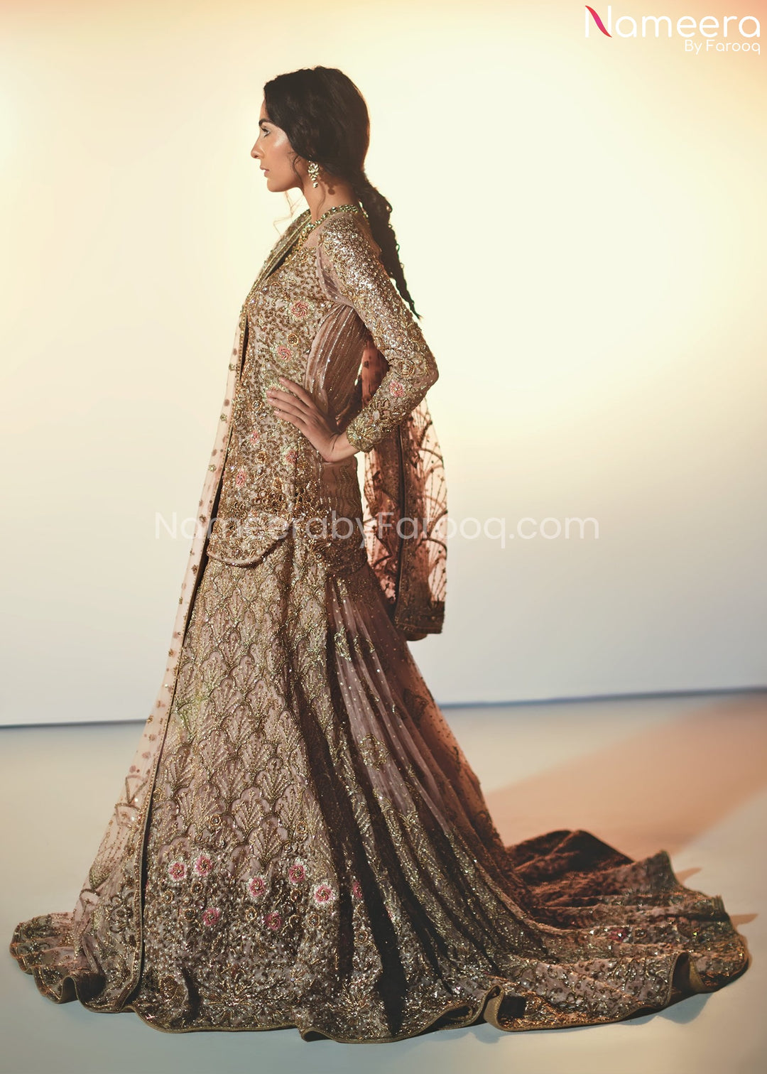 Pakistani Lehenga with Short Kurti for Bridal Online in USA