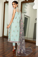 Buy Pakistani Long Kameez in Capri Style with Dupatta Party Wear