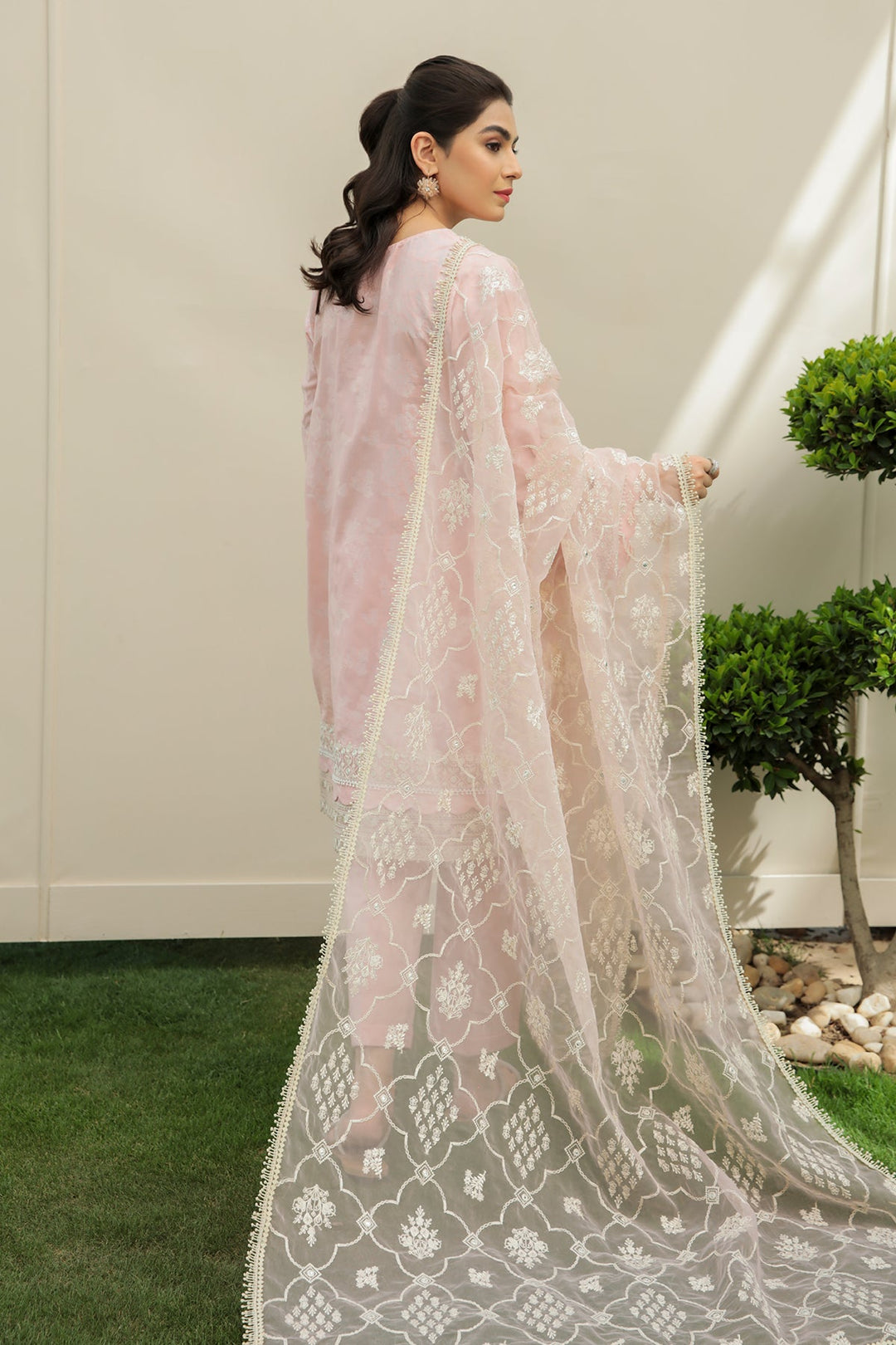 Buy Pakistani Pink Short Kameez With Trousers Party Wear 2023