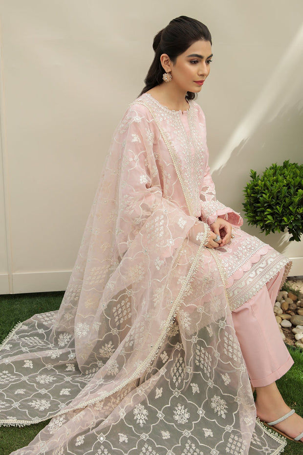 Buy Pakistani Pink Short Kameez With Trousers Party Wear