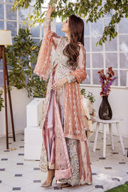 Buy Pakistani Tea Pink Hand Embellished Bridal Gown Wedding Dress