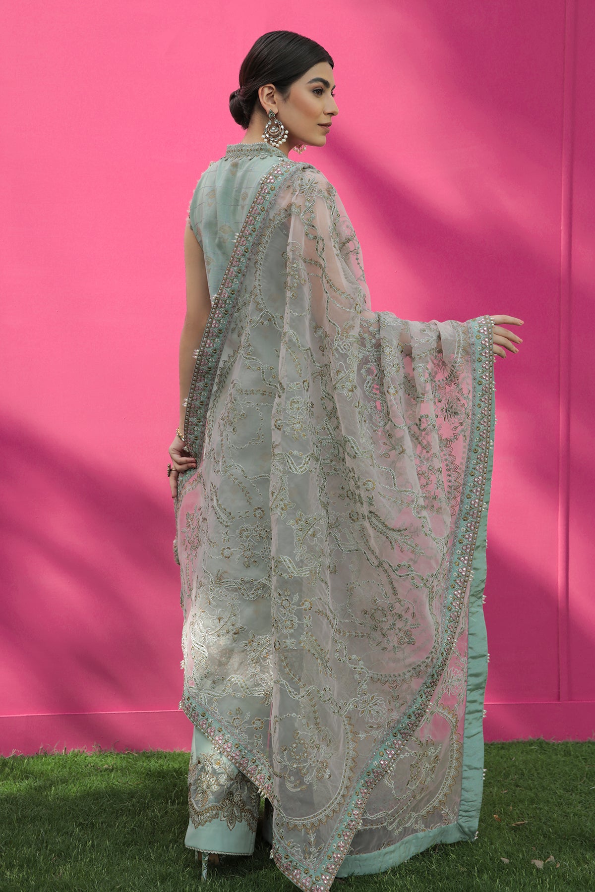 Buy Pakistani Traditional Kameez Trouser Party Wear – Nameera by Farooq